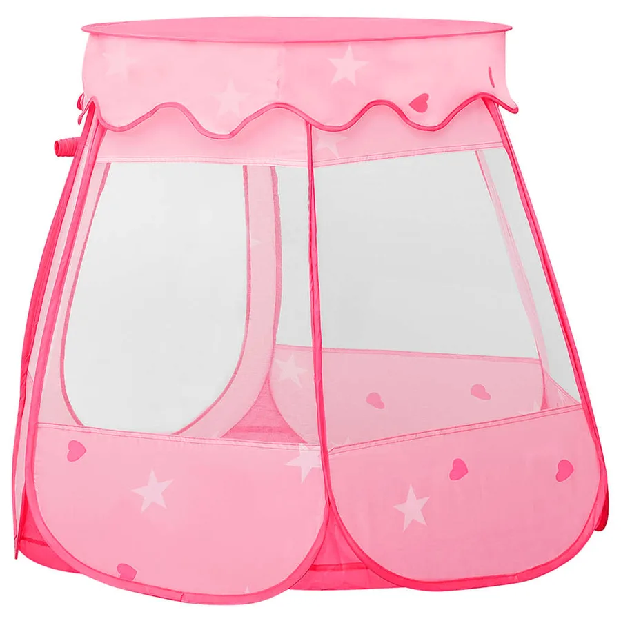 Tente de jeu pour enfants avec 250 balles Rose 102x102x82 cm - 4