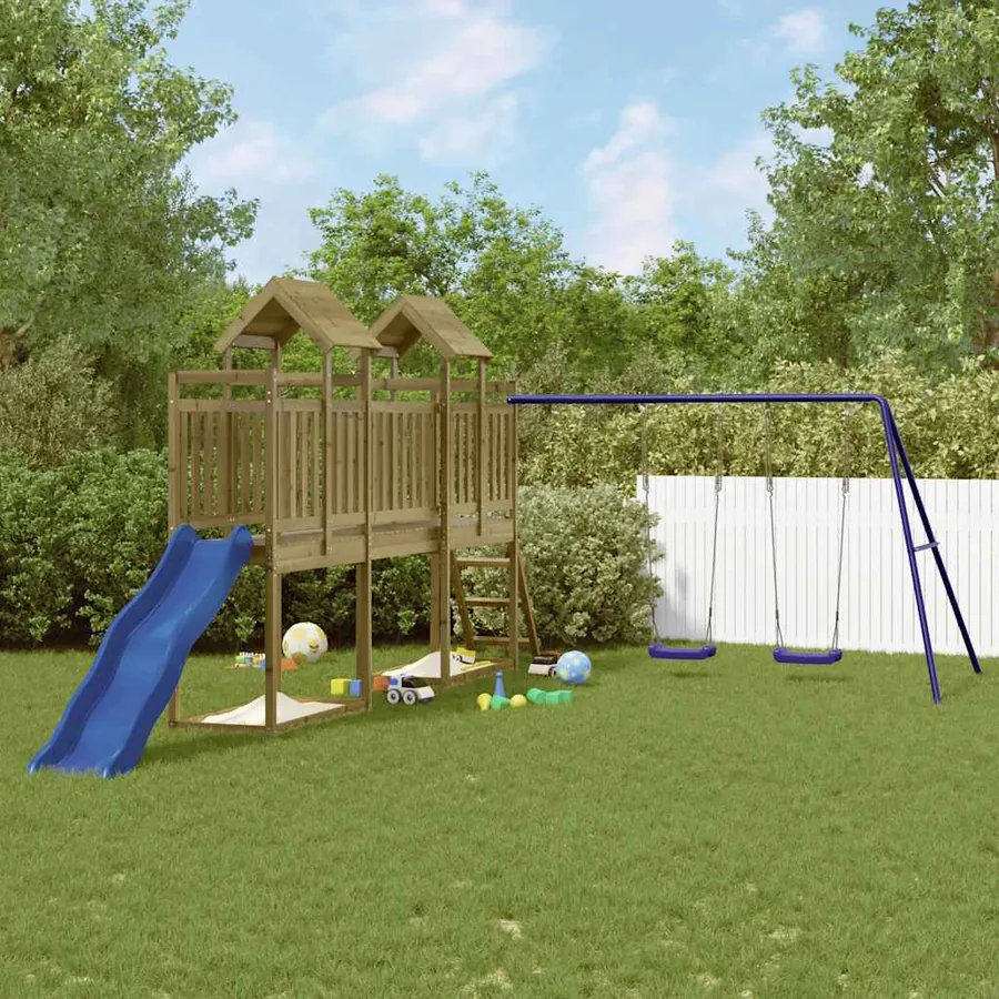 Aire de jeux d'extérieur bois de pin imprégné