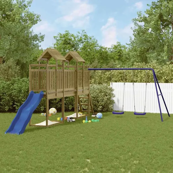 Aire de jeux d'extérieur bois de pin imprégné