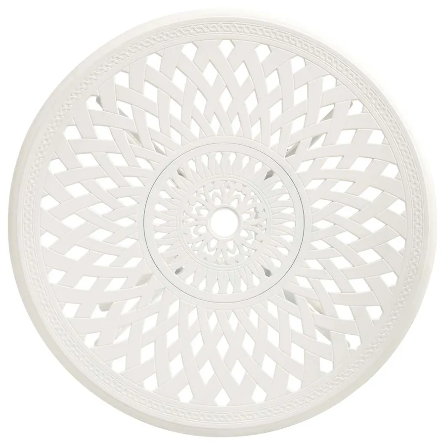 Ensemble de bistro 5 pcs Aluminium coulé Blanc - 12
