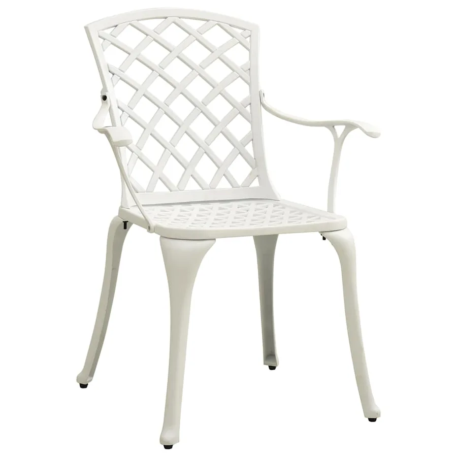 Ensemble de bistro 5 pcs Aluminium coulé Blanc - 4
