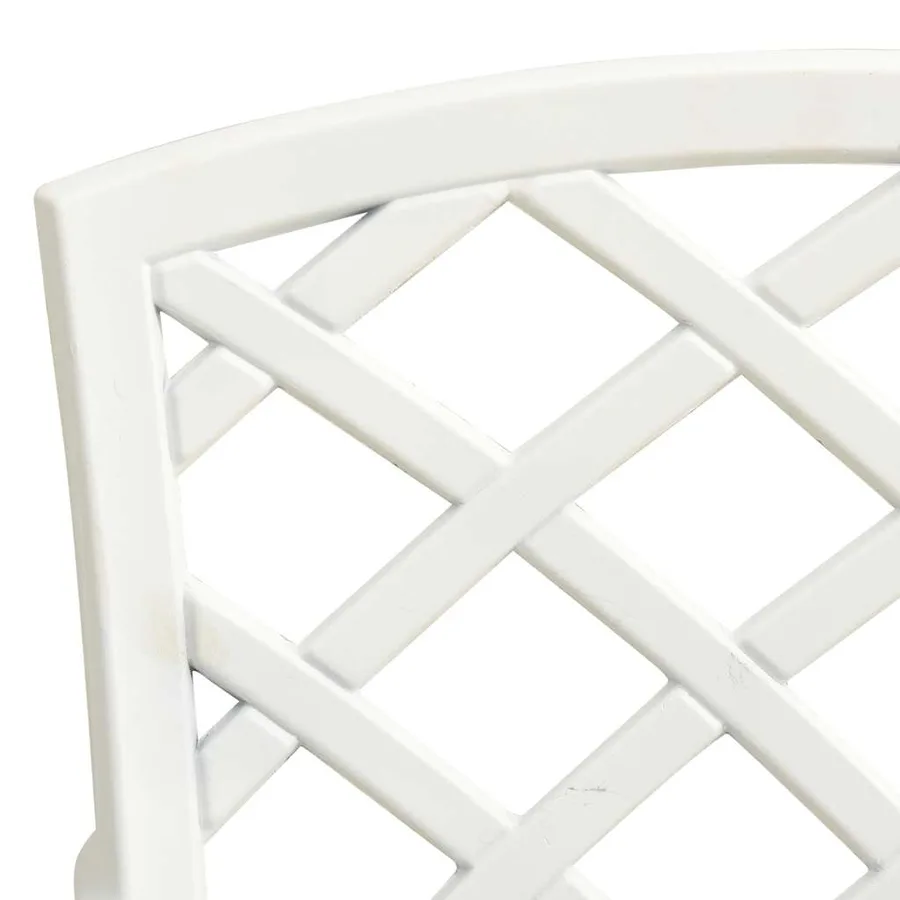 Ensemble de bistro 5 pcs Aluminium coulé Blanc - 9