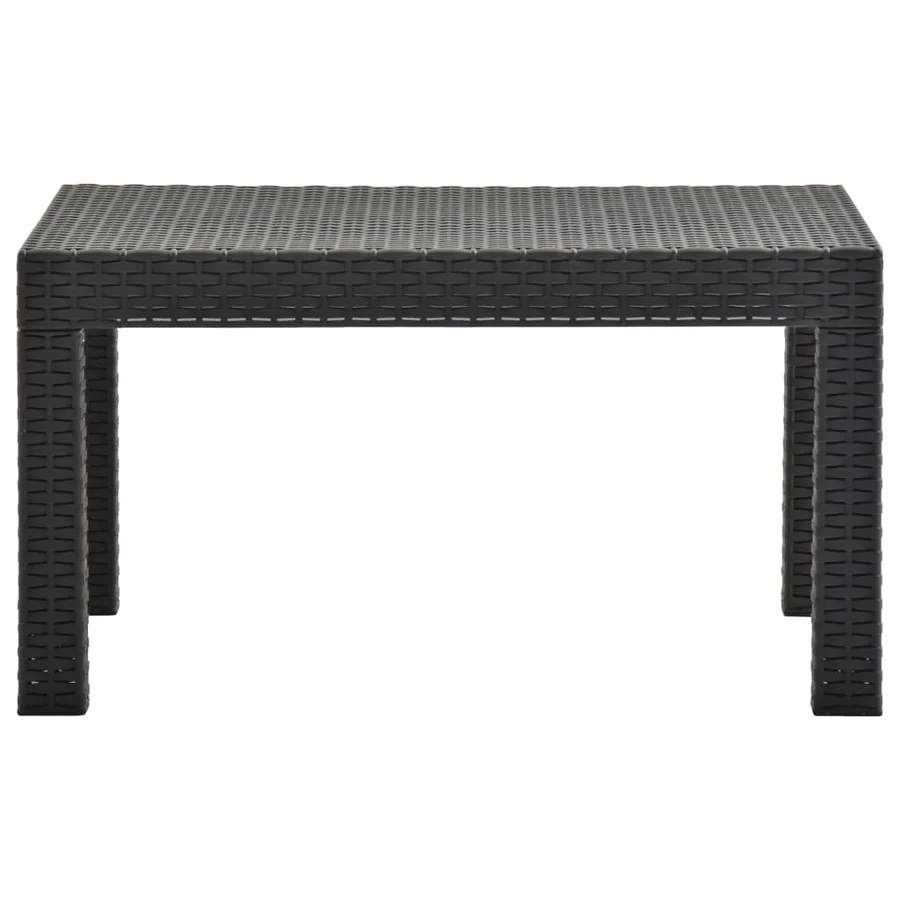Salon de jardin 3 pcs avec coussins PP Rotin Anthracite - 9