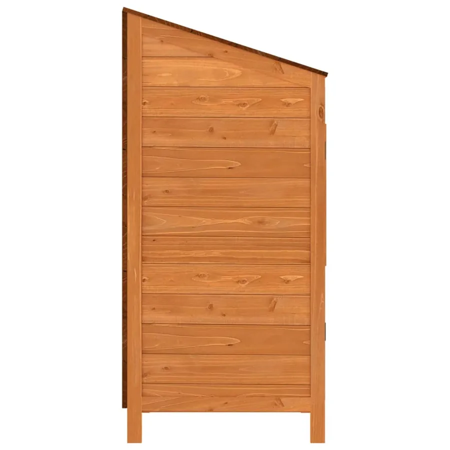 Remise de jardin Marron 55x52x112 cm Bois de sapin solide - 5