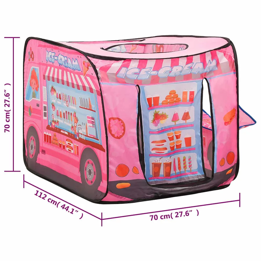 Tente de jeu pour enfants avec 250 balles Rose 70x112x70 cm - 13