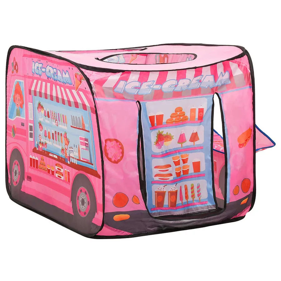Tente de jeu pour enfants avec 250 balles Rose 70x112x70 cm - 4