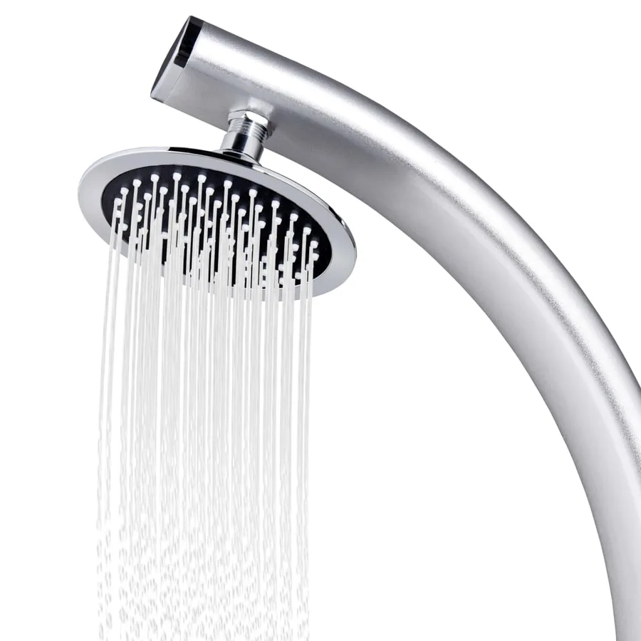 Douche de jardin avec base marron 220 cm Aluminium - 10