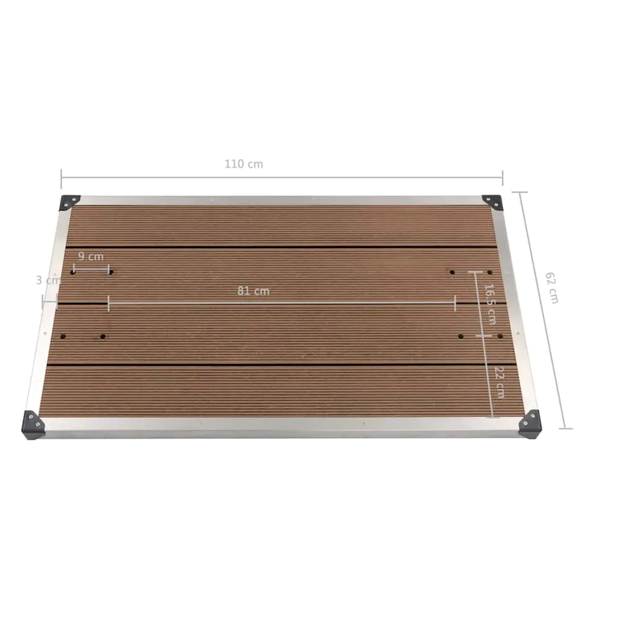 Douche de jardin avec base marron 220 cm Aluminium - 17
