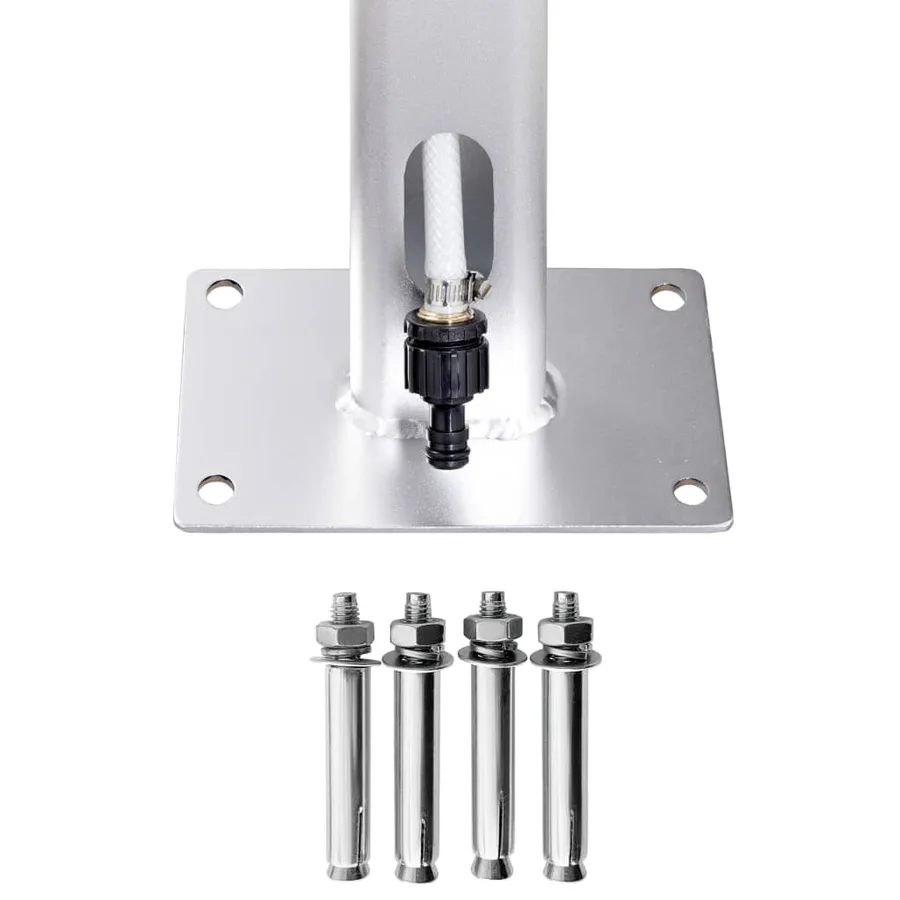 Douche de jardin avec base marron 220 cm Aluminium - 7