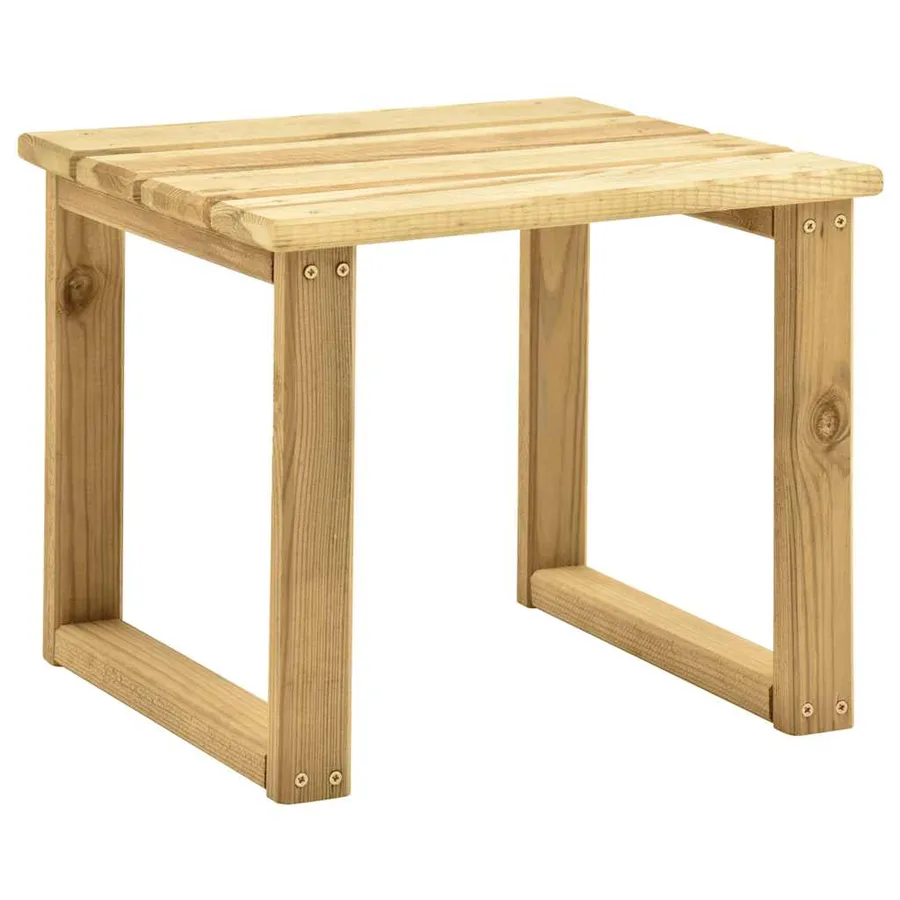 Chaise longue de jardin avec table Bois de pin imprégné - 6