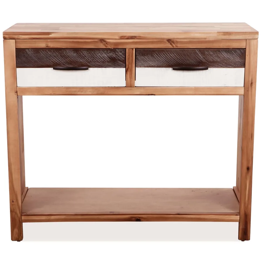 Table console Bois d'acacia massif 86 x 30 x 75 cm - 2