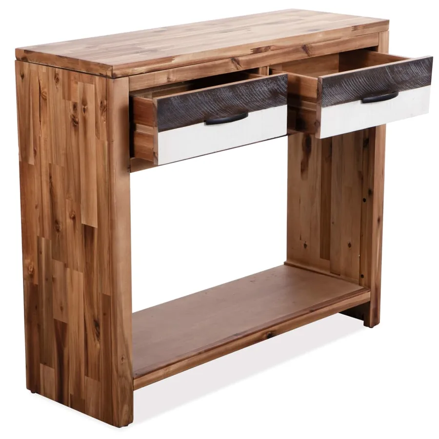 Table console Bois d'acacia massif 86 x 30 x 75 cm - 4