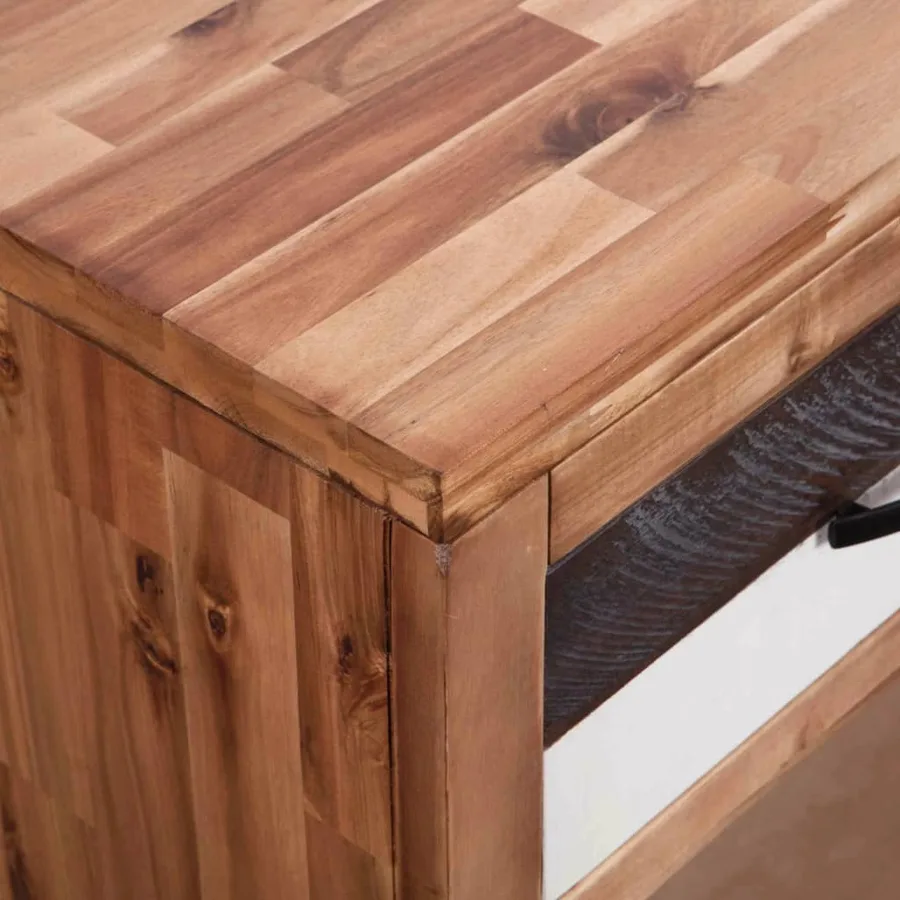 Table console Bois d'acacia massif 86 x 30 x 75 cm - 6