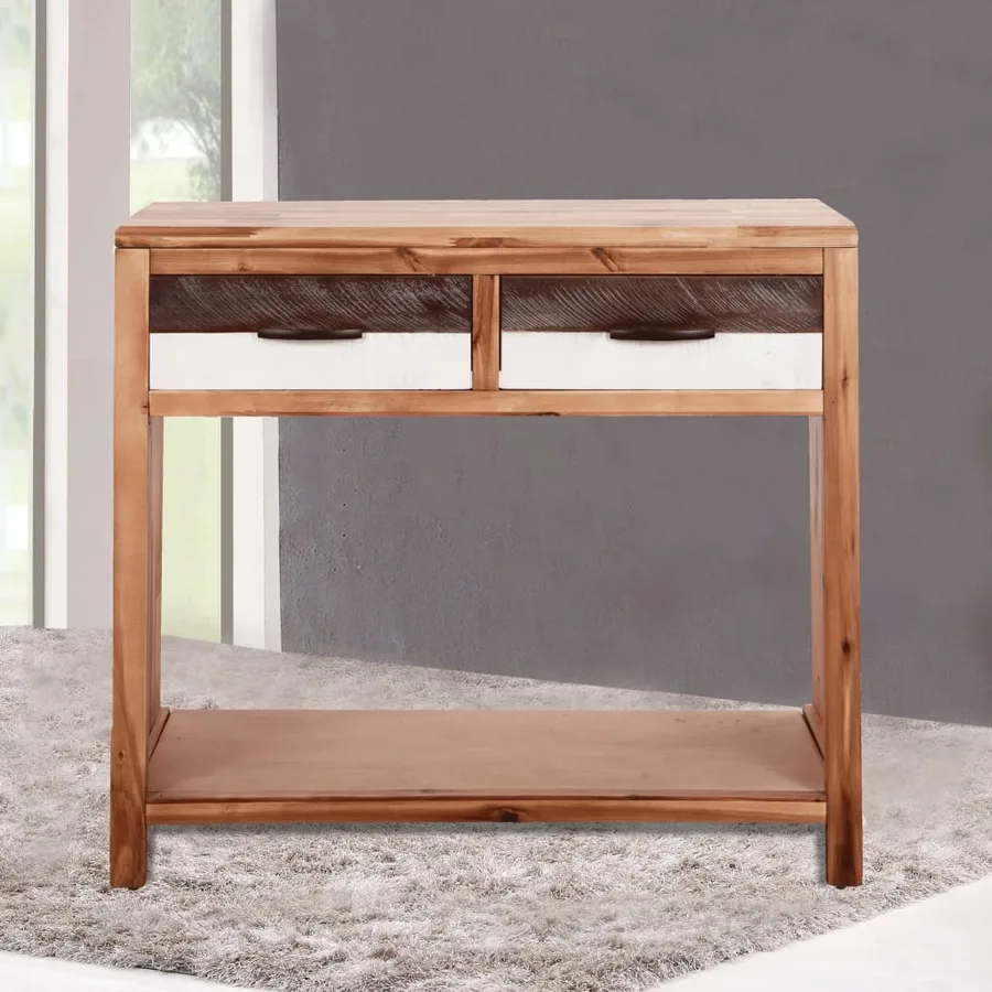 Table console Bois d'acacia massif 86 x 30 x 75 cm - 9