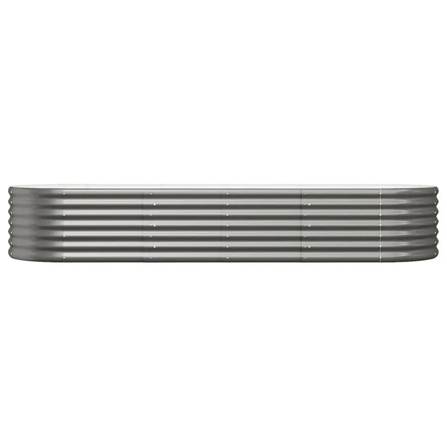Lit surélevé de jardin Acier galvanisé 224x80x36 cm gris - 3