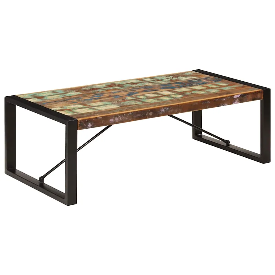 Table basse 120x60x40 cm Bois de récupération solide - 7