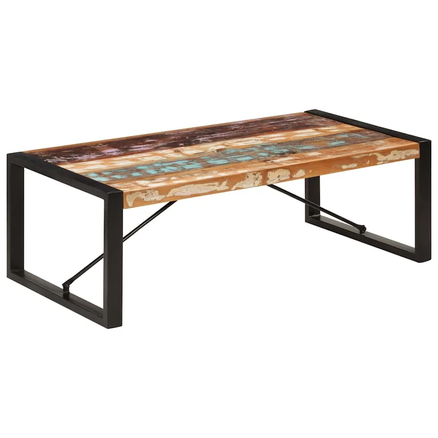 Table basse 120x60x40 cm Bois de récupération solide - 8