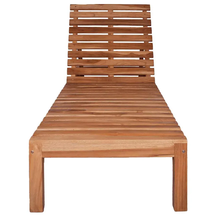 Chaise longue bois de teck solide - 2