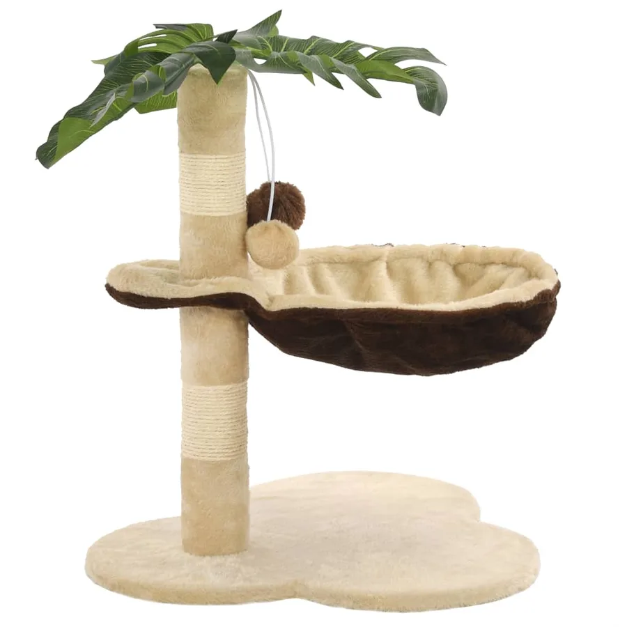 Arbre à chat avec griffoir en sisal 50 cm Beige et Marron - 2