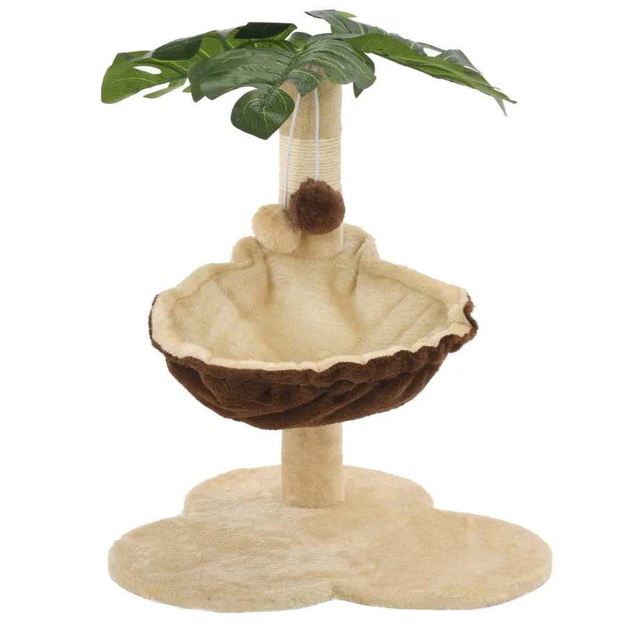 Arbre à chat avec griffoir en sisal 50 cm Beige et Marron - 3