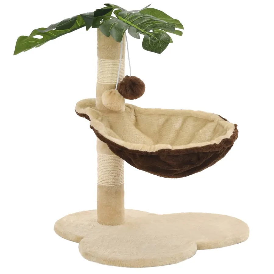 Arbre à chat avec griffoir en sisal 50 cm Beige et Marron - 4