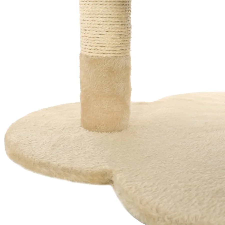 Arbre à chat avec griffoir en sisal 50 cm Beige et Marron - 7