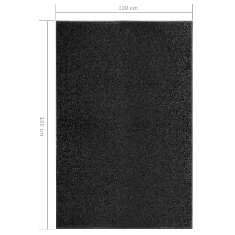 Paillasson lavable Noir 120x180 cm - 6