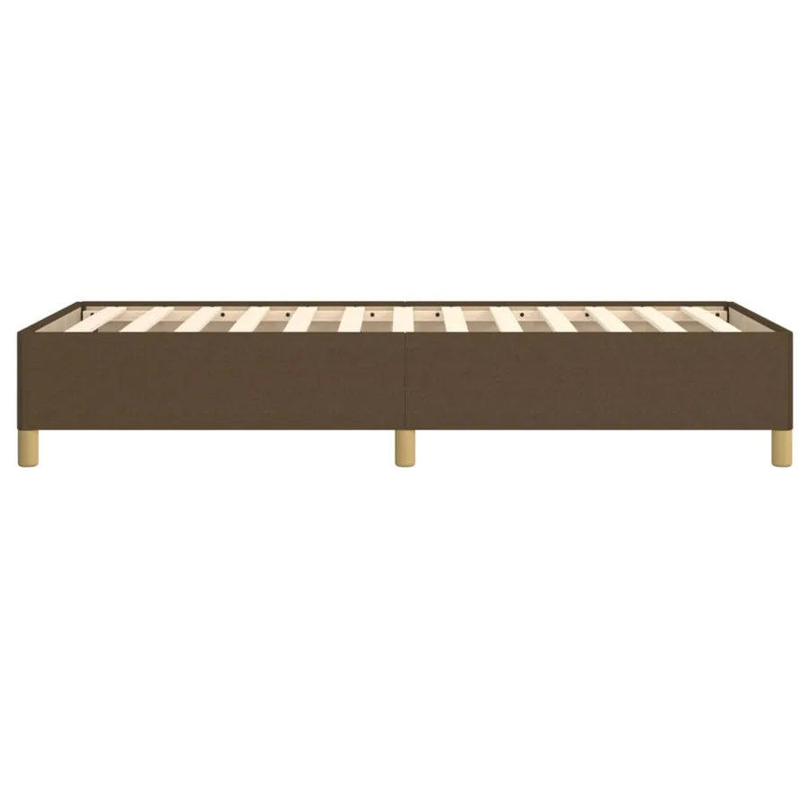 Cadre de lit sans matelas marron foncé 90x190 cm tissu - 6