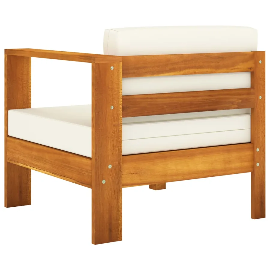 Salon de jardin 8 pièces avec coussins 100 x 60 cm Bois d'acacia - 19