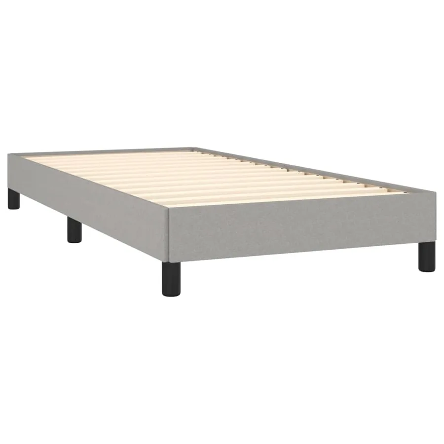 Cadre de lit sans matelas gris clair 80x200 cm tissu - 4