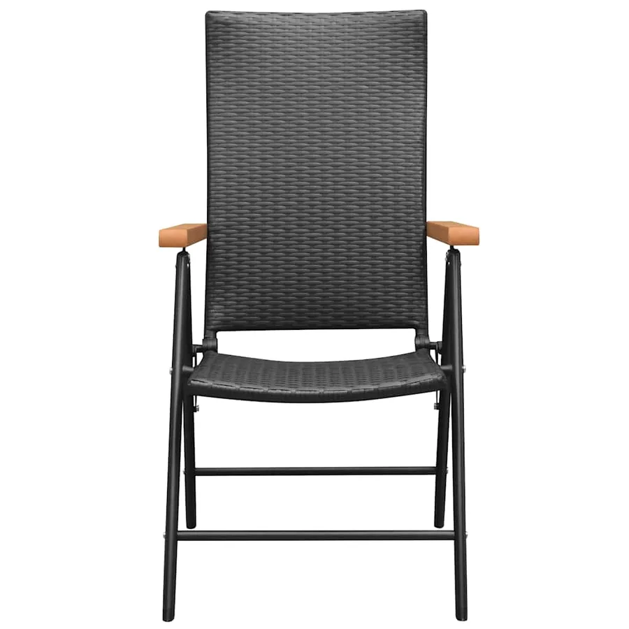 Ensemble à manger de jardin 3 pcs noir et marron - 13