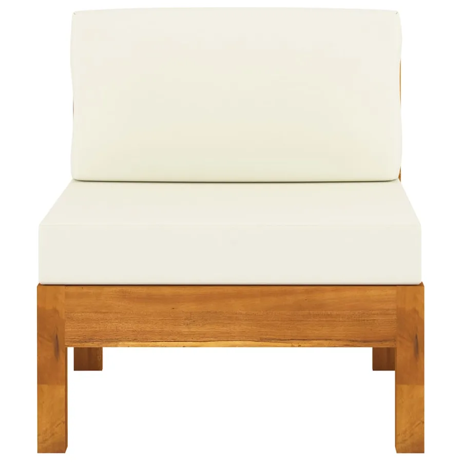 Salon de jardin 7 pièces avec coussins 100 x 60 cm Bois d'acacia - 7