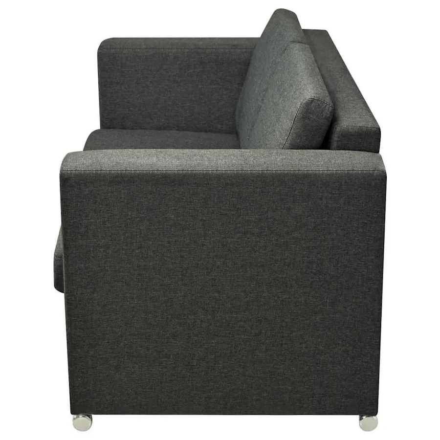 Ensemble de canapés trois pièces Tissu Gris foncé - 10