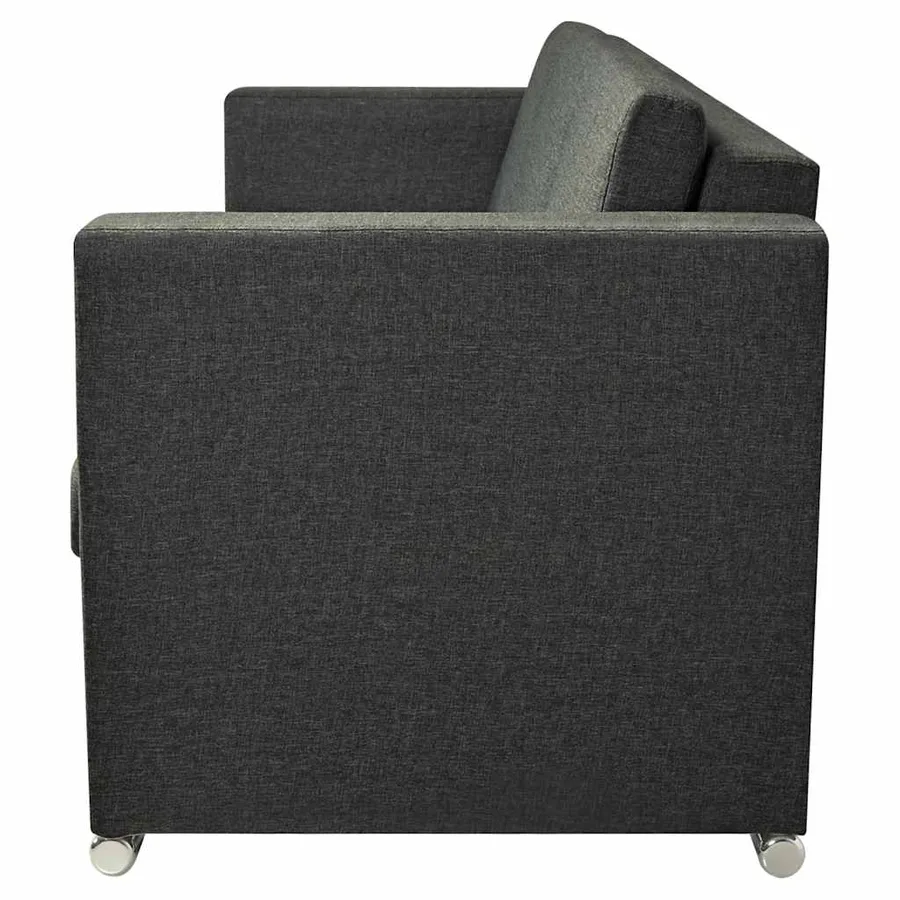 Ensemble de canapés trois pièces Tissu Gris foncé - 14