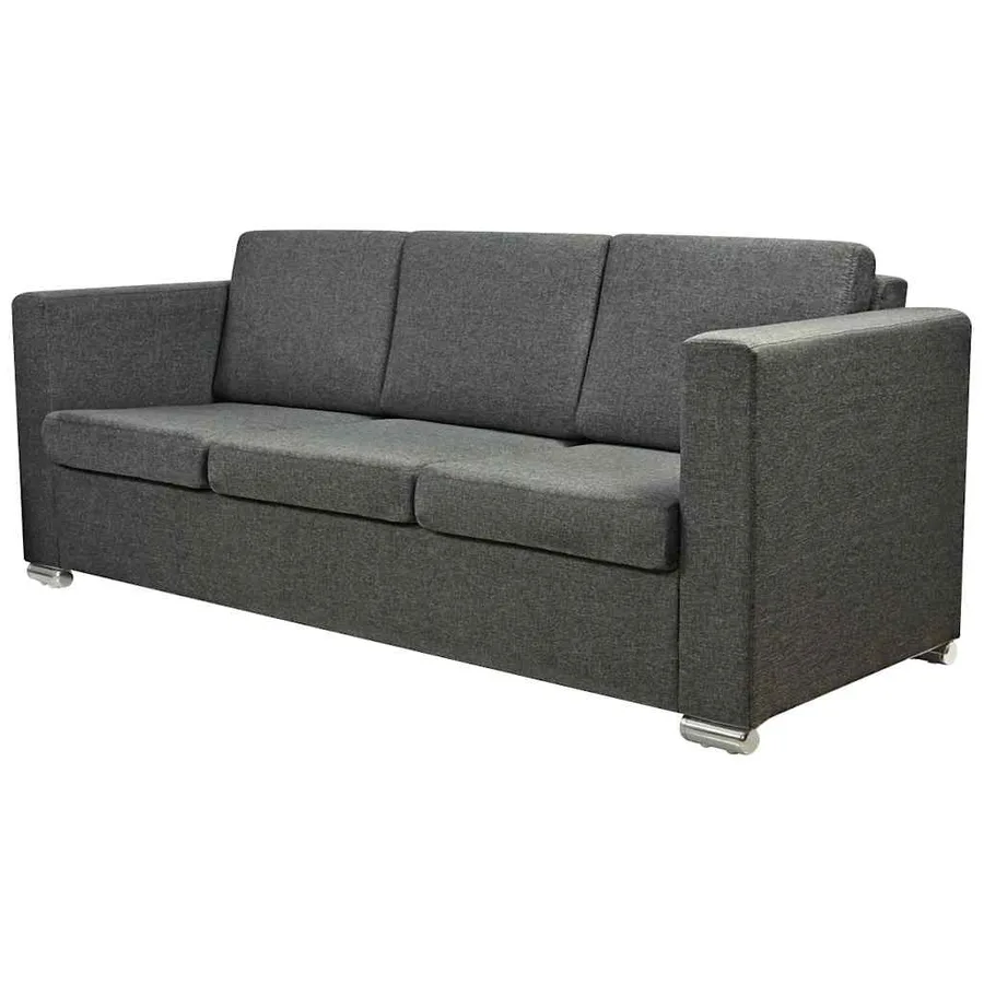 Ensemble de canapés trois pièces Tissu Gris foncé - 16