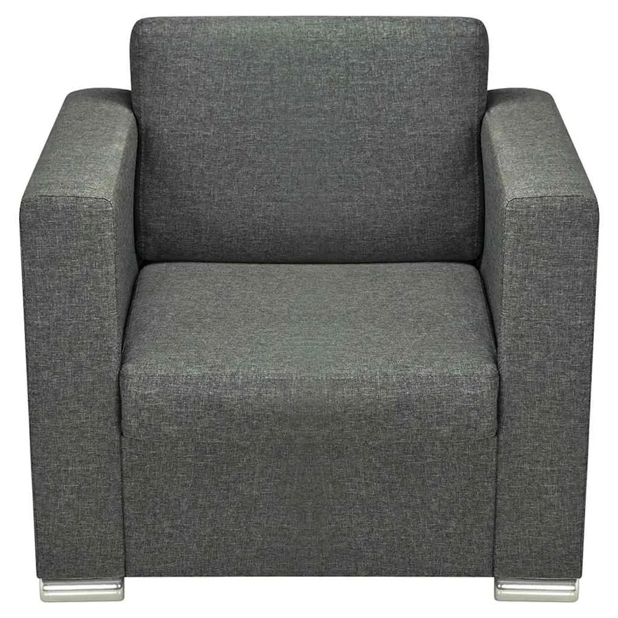 Ensemble de canapés trois pièces Tissu Gris foncé - 4