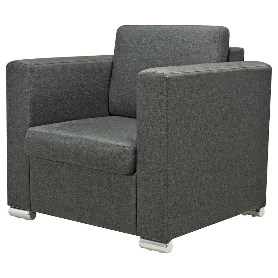 Ensemble de canapés trois pièces Tissu Gris foncé - 5