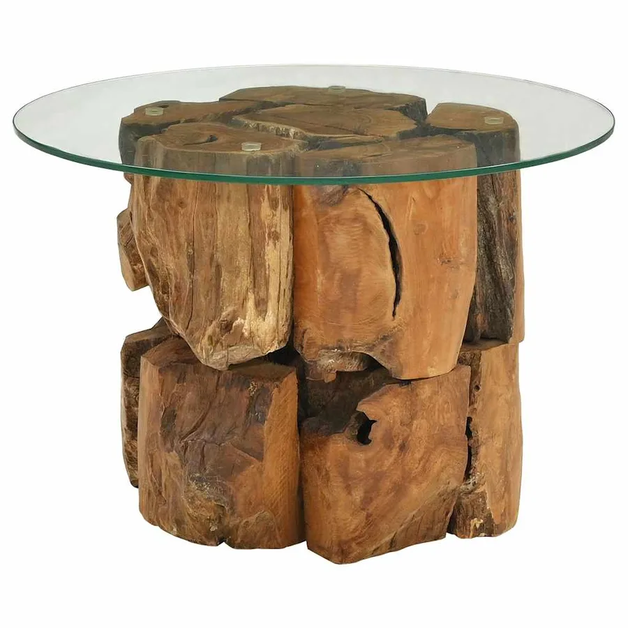 Table basse Bois flottant de teck massif 60 cm - 2