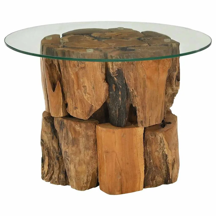Table basse Bois flottant de teck massif 60 cm - 4