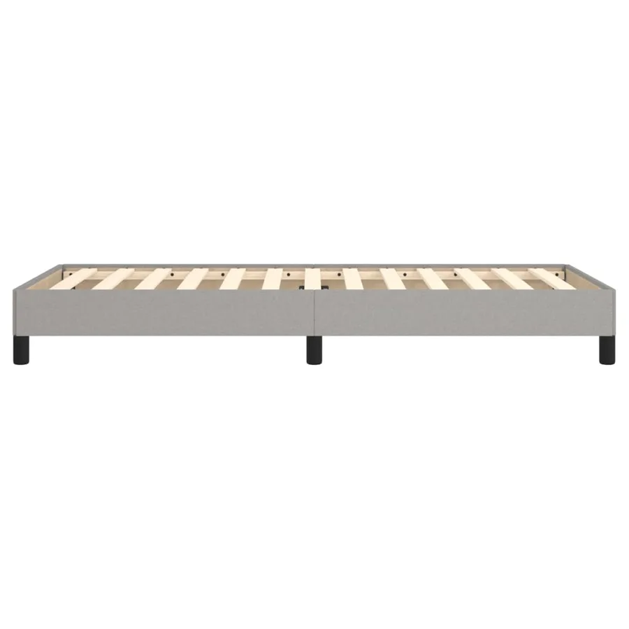 Cadre de lit sans matelas gris clair 90x190 cm tissu - 6