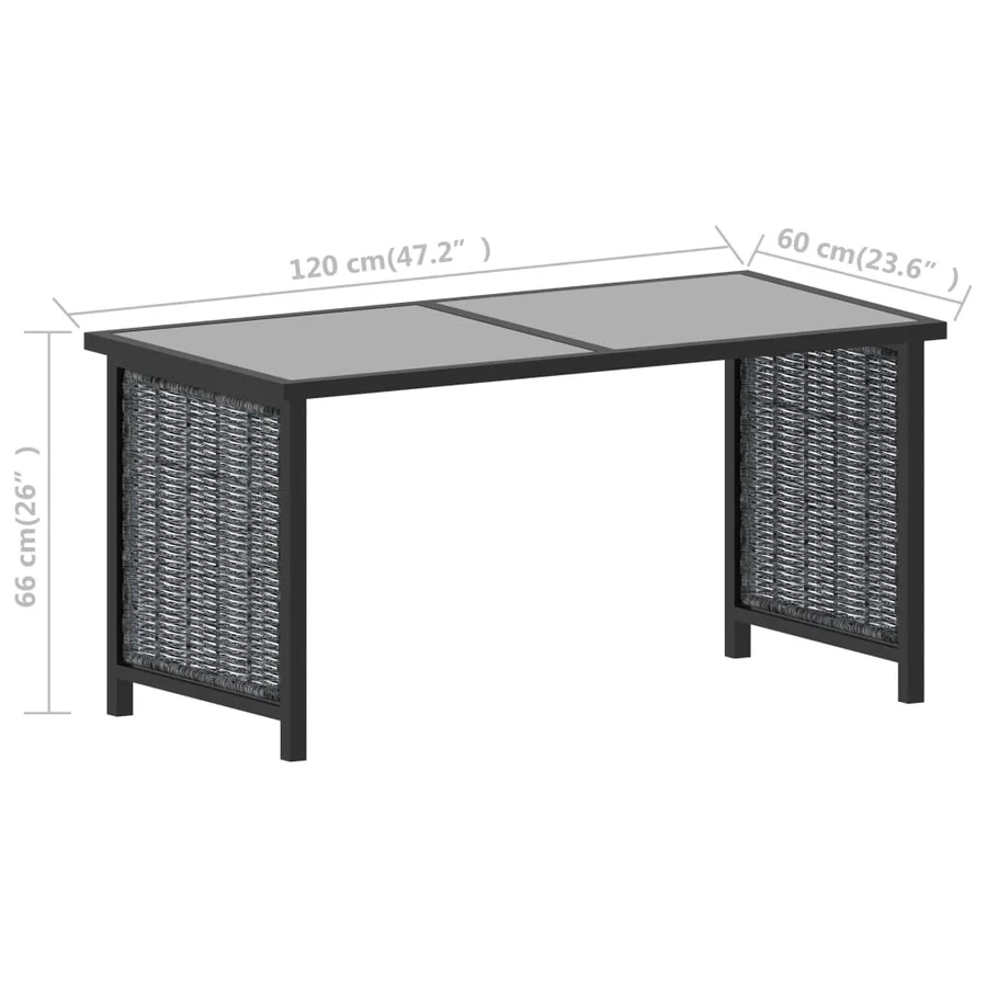 Salon de jardin 8 pcs avec coussins Résine tressée Anthracite - 13