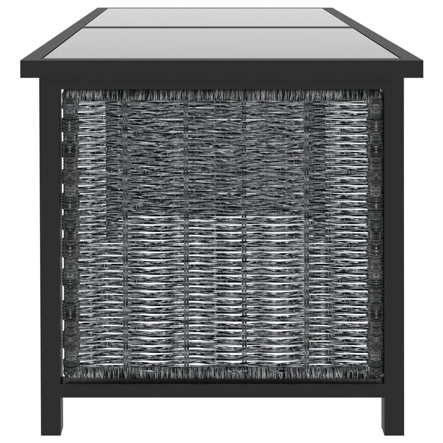 Salon de jardin 8 pcs avec coussins Résine tressée Anthracite - 5