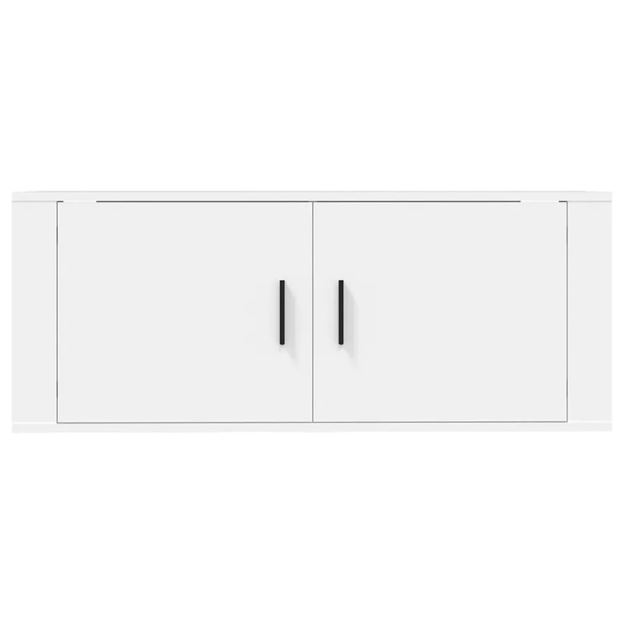 Meuble TV mural Blanc 100x34,5x40 cm - 4