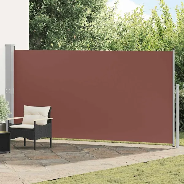 Auvent latéral rétractable 160 x 500 cm Marron