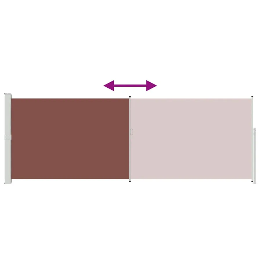 Auvent latéral rétractable 160 x 500 cm Marron - 8