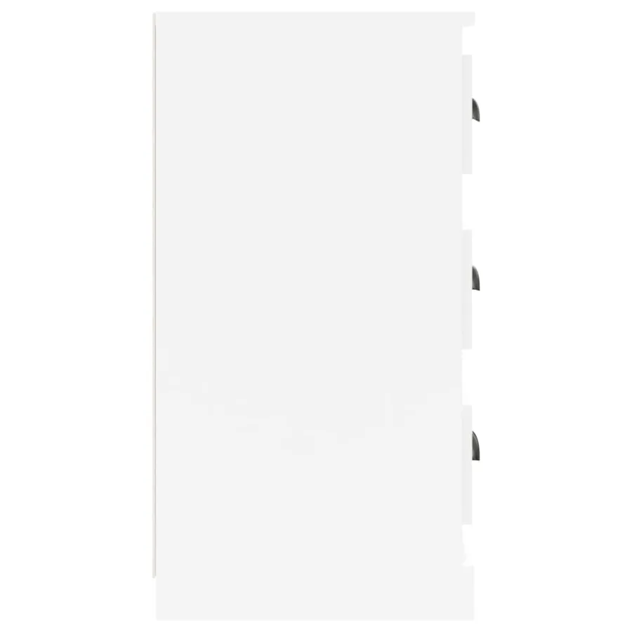 Buffet blanc brillant 70x35,5x67,5 cm bois d'ingénierie - 5