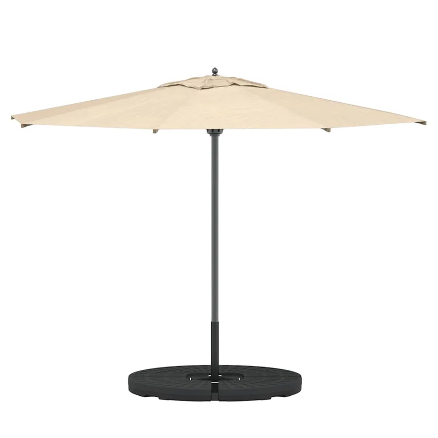 Socle de parasol en forme d'éventail 4 pcs Noir - 4