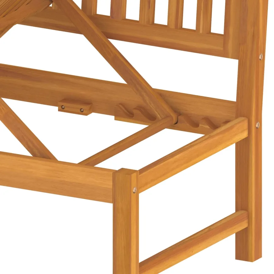 Lit de jour avec coussin crème 200x60x75cm Bois d'acacia solide - 7