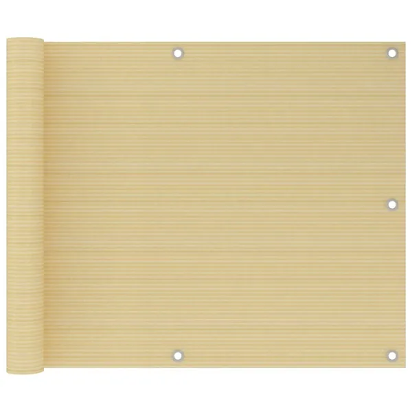 Écran de balcon Beige 75x500 cm PEHD