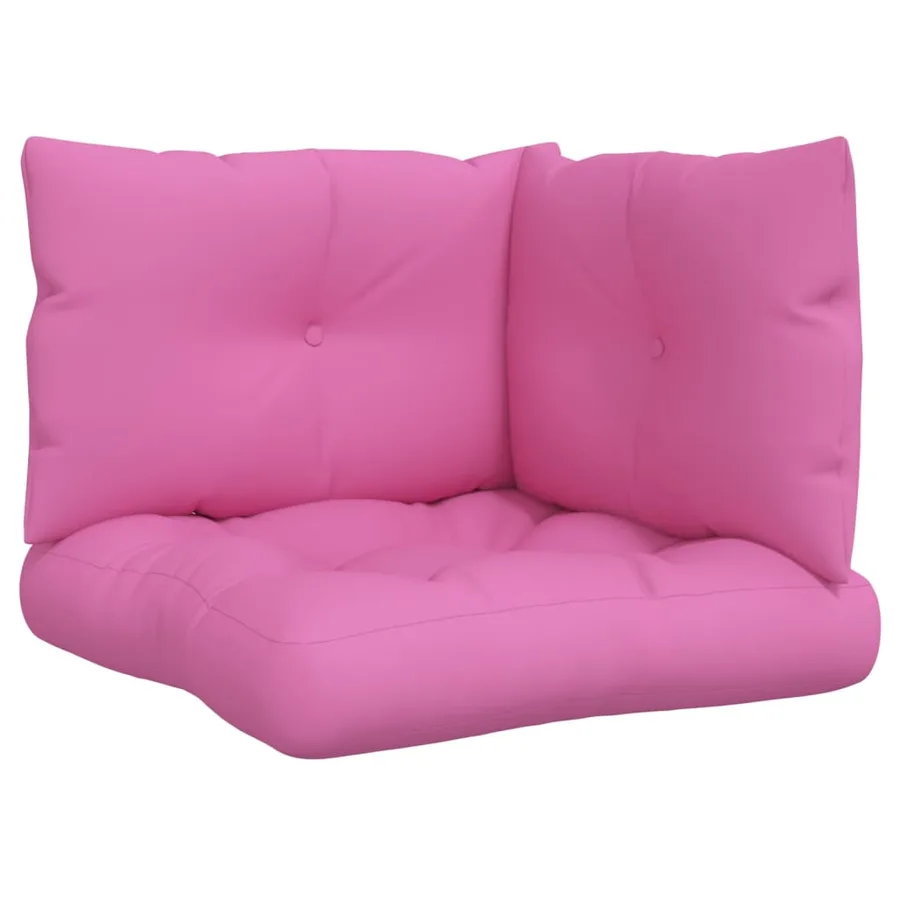 Coussins de palette lot de 3 rose tissu Oxford - 2